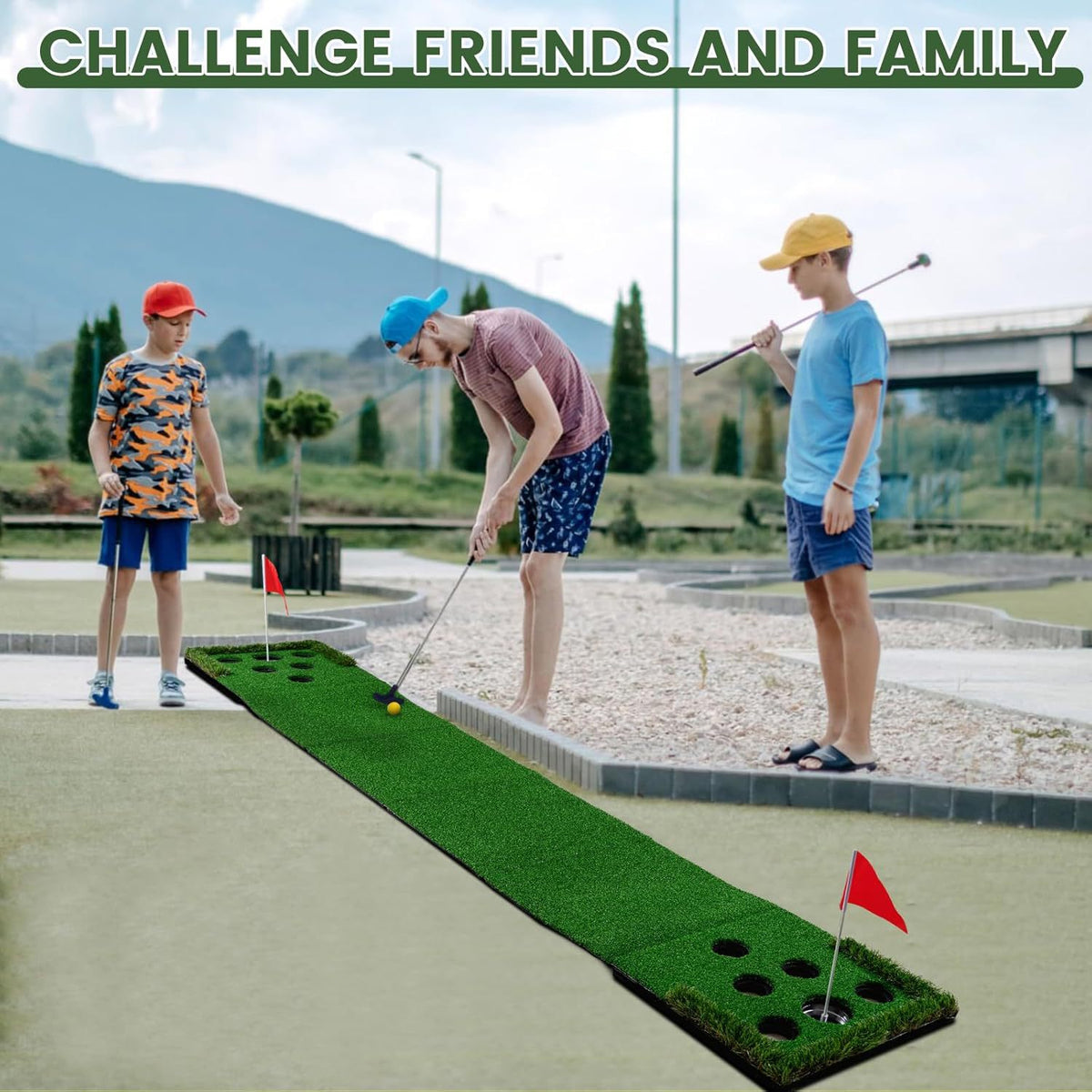 Portable Indoor Golf Putting Green Practice Mat