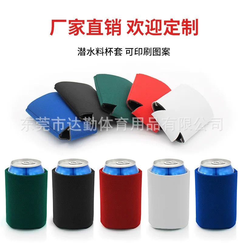 Foldable Neoprene Can Cooler Sleeve Insulated Beer Bottle Holder