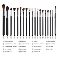 19-Piece Eye Makeup Brush Set with Optional Travel Bag