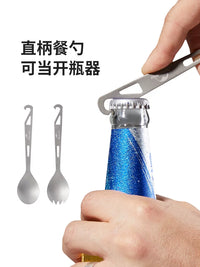 Naturehike Titanium Alloy Portable Folding Cutlery for Outdoor Camping and Picnic