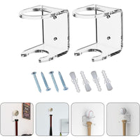 2-Pack Acrylic Wall Mount Baseball Bat Display Rack for Sports Memorabilia