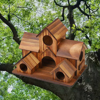Wooden Birdhouse Feeder Outdoor Garden Decoration