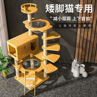 Compact Multi-Level Cat Tree Condo with Scratching Post and Perch for Small Spaces
