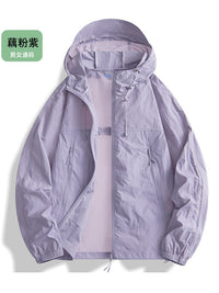 Unisex UPF 50+ Ice Silk Sun Protection Jacket with Detachable Hood for Outdoor Cycling