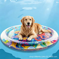 Pet Inflatable Cooling Mat for Dogs and Cats, Thickened PVC Anti-Scratch Chew-Resistant Ocean Play Mat