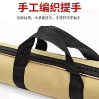 Canvas Fishing Rod Bag Waterproof Wear-Resistant Portable Storage Case