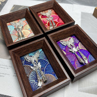 Intangible Cultural Heritage Song Brocade Miao Silver Mini Photo Frame Tabletop Ornament