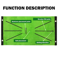 Golf Training Mat with Hitting Surface and Tees for Swing Practice