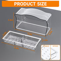 Large Acrylic Suction-Cup Outdoor Bird Feeder Transparent Pet Bird House
