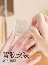 Wall-Mounted Toothbrush Holder with Tumblers, No-Drill Bathroom Organizer for Toothbrushes and Mouthwash Cups