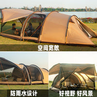 Large Tunnel Tent for Outdoor Camping, 5-10 Person Family Tent with Spacious Living Area