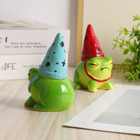 Cute Frog and Rabbit Garden Ornaments for Potted Plants and Micro Landscapes
