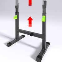 Adjustable Squat Rack and Bench Press Station for Home Gym Weightlifting