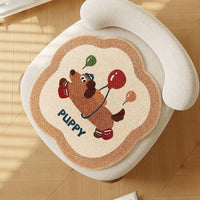 Faux Cashmere Cartoon Dog Plush Seat Cushion for Chairs and Sofas, Thickened Soft Pad