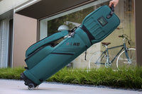Boyea Golf Travel Bag with Wheels, Lightweight Nylon Waterproof Wear-Resistant Golf Club Carrier for Air Travel