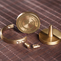 Dinghao Brass Rotating Globe Ornament for Car and Office Desk, Creative Decompression Gift
