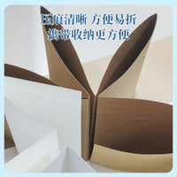 Accordion Foldable Drawing Paper Roll - Thickened Kraft White Cardboard for Markers and Creative Art