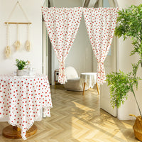 Japanese Style Cotton Door Curtain with Tassels - No-Drill Room Divider for Kitchen & Home Decor