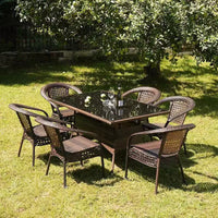Outdoor Rattan Wicker Patio Bistro Set with Chairs and Coffee Table, Waterproof Garden Furniture