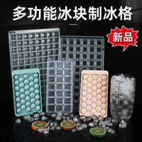 Ice Cube Tray with Lid for Freezer, Reusable Silicone Ice Mold for Whiskey, Cocktails, and Beverages