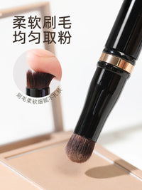 Guo Xiaoniu 4-in-1 Portable Mini Makeup Brush Set with Detachable Blending, Concealer, Lip, and Eyeliner Brushes