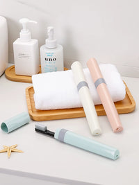 Portable Toothbrush Holder Travel Case with Lid for Couples, Mini Toothbrush Storage Box for Business Trips