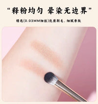 13-Piece Gilded Eye Makeup Brush Set with Soft Bristles and Portable Bag