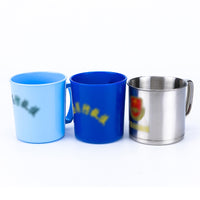 Dormitory Wash Cup Stainless Steel/Plastic Toothbrush Holder for Students Military Training Firefighters