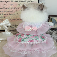 Handmade Pink Tulle Pet Dress for Small Dogs