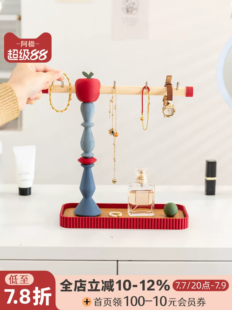 Aying Dopamine Perfume Display Tray with Key Holder and Jewelry Organizer
