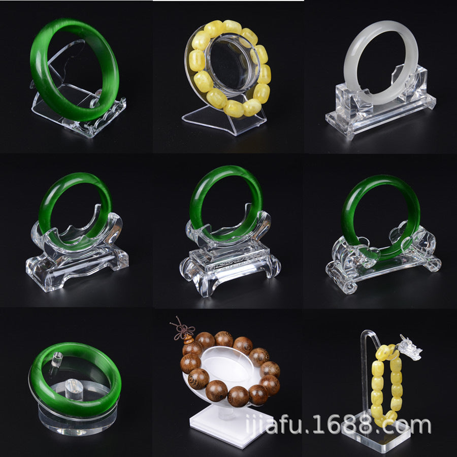 Acrylic Bangle and Bracelet Display Stand for Jewelry, Jade, and Emerald