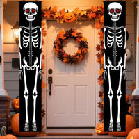 Halloween Day of the Dead Skeleton Couple Decorative Banner