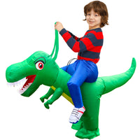 Inflatable Dinosaur Rider Costume for Halloween & Parties - Adult & Kids Sizes