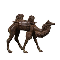 Vintage Brass Camel Figurine Paperweight, Retro Antique Style Desktop Ornament
