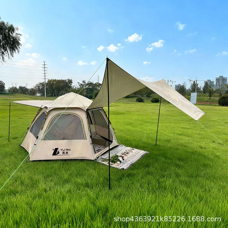 Automatic Pop-Up Camping Tent with UV Protection and Mosquito Net for Outdoor Picnic and Hiking