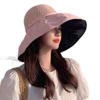 Women's Summer Wide Brim Sun Hat Breathable Beach Fisherman Cap