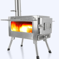 Multifunctional Stainless Steel Outdoor Camping Tent Stove with Grill and Heater