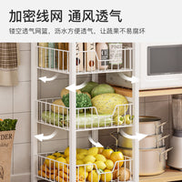 Multi-layer Microwave Oven Rack with Storage Basket for Kitchen Organization