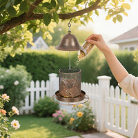 Outdoor Metal Bird Feeder Squirrel-Proof Hummingbird Feeder for Wild Birds