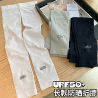 Unisex Ice Silk Knee-Length Leg Sleeves for Running Cycling Basketball Sun Protection