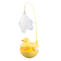 Interactive Tumbler Cat Toy with Feather Wand and Laser Pointer for Indoor Cats