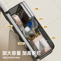 Dormitory Bedside Storage Basket with Hooks for Snacks and Essentials