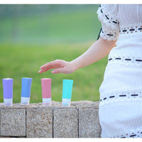 Silicone Squeeze Travel Bottles for Lotions, Shampoos, and Toiletries - Portable Refillable Containers