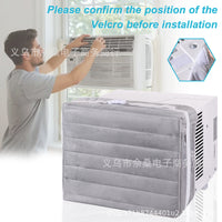 Quilted Indoor Window AC Unit Cover with Elastic Drawstring for Double Layer Insulation