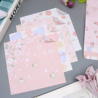 Origami Paper Double-Sided Printed Cartoon Floral Craft Paper for DIY Kindergarten Activities