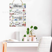Nordic Style Wooden Wall Hanging Plaque with Floral Design for Spring/Summer Decor