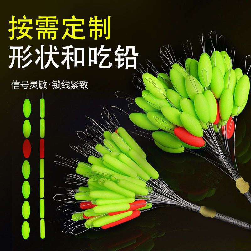 Luminous Fishing Floats with Copper Buckle, Cylindrical/Olive-shaped, High Sensitivity for Traditional Fishing