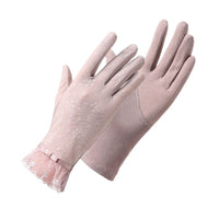 Women's UV Protection Lace Driving Gloves with Touchscreen Function