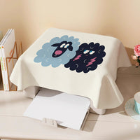 Cartoon Illustration Printer Dust Cover Refrigerator Air Fryer Dust Cloth