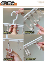 Multi-functional Belt Scarf Tie Hanger Rack with Hooks for Closet Organization